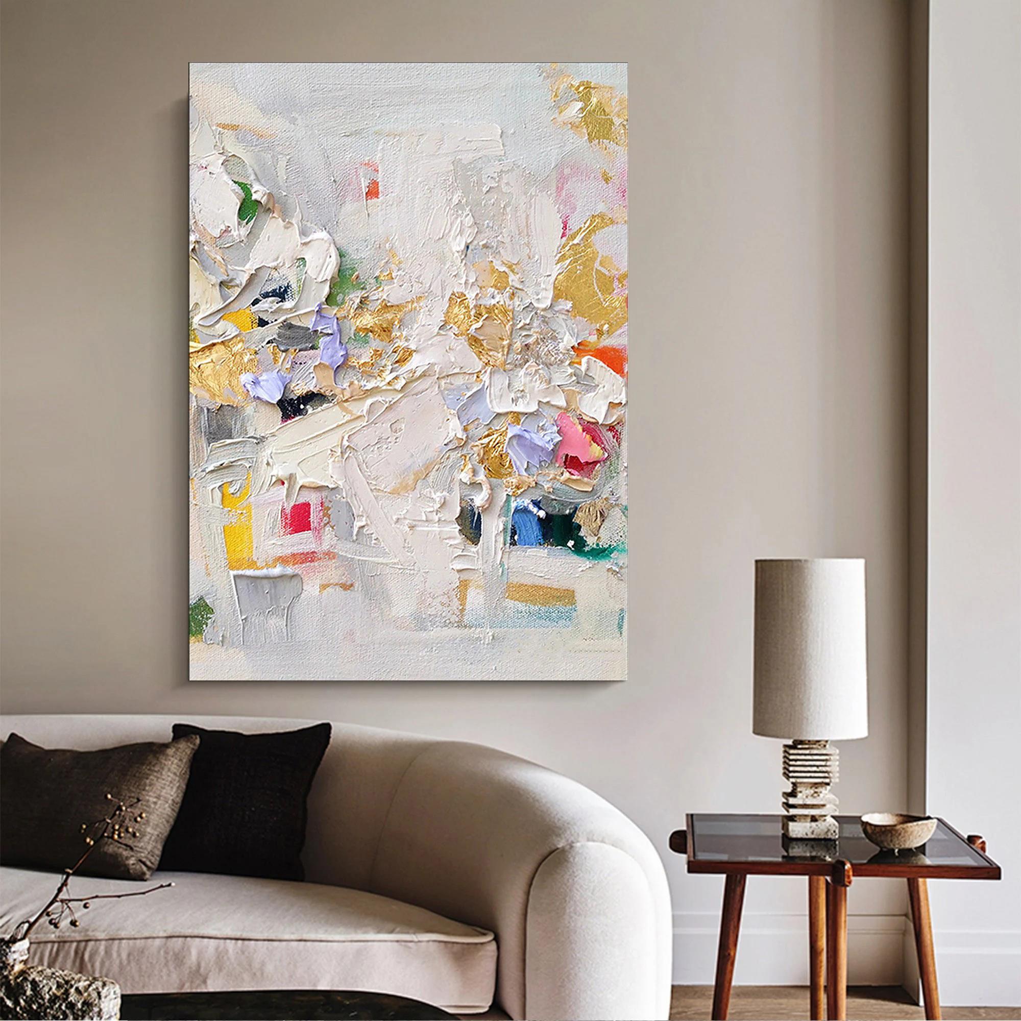 Abstract Colorful~1 by Palette Knife wall art minimalism Oil Paintings